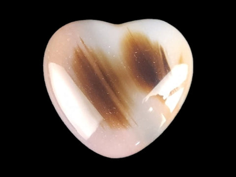 Orange & Black Agate Heart (Mini) - Littleton Rock Shop