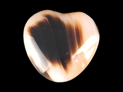 Orange & Black Agate Heart (Mini) - Littleton Rock Shop