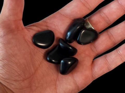 Black Obsidian Tumbled Stone - Littleton Rock Shop