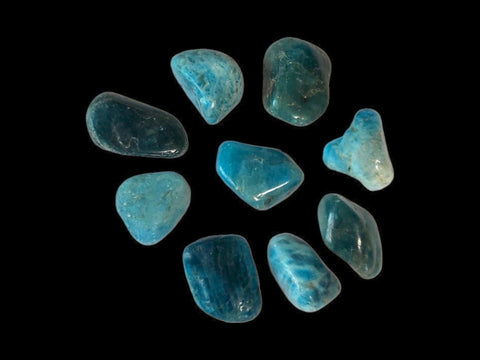 Blue Apatite Tumbled Stone - Littleton Rock Shop