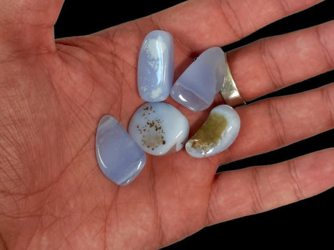 Blue Chalcedony Tumbled Stone - Littleton Rock Shop