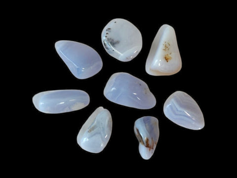 Blue Chalcedony Tumbled Stone - Littleton Rock Shop