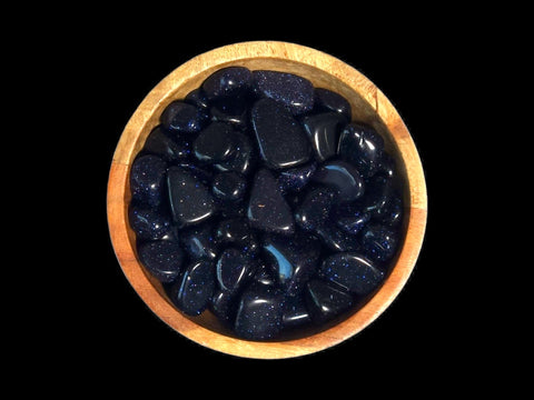 Blue Goldstone Tumbled Stone - Littleton Rock Shop