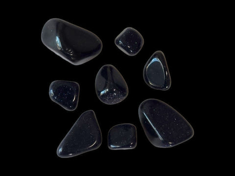 Blue Goldstone Tumbled Stone - Littleton Rock Shop