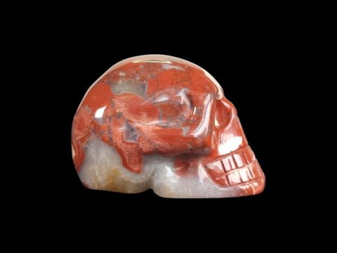 Brecciated Red Jasper Skull (Medium) - Littleton Rock Shop