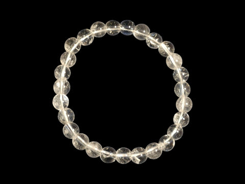 Clear Quartz 8mm Gemstone Bead Bracelet - Littleton Rock Shop