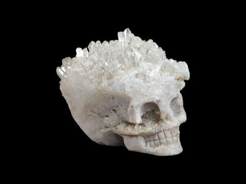 Clear Quartz Cluster Skull (Medium) - Littleton Rock Shop