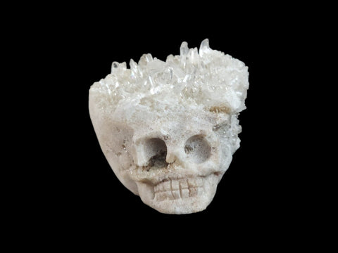 Clear Quartz Cluster Skull (Medium) - Littleton Rock Shop