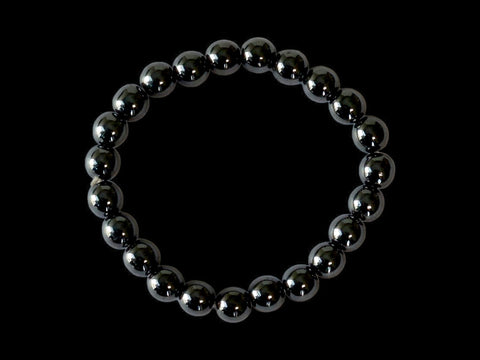 Hematite 8mm Gemstone Bead Bracelet - Littleton Rock Shop