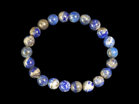 Lapis Lazuli 8mm Gemstone Bead Bracelet - Littleton Rock Shop