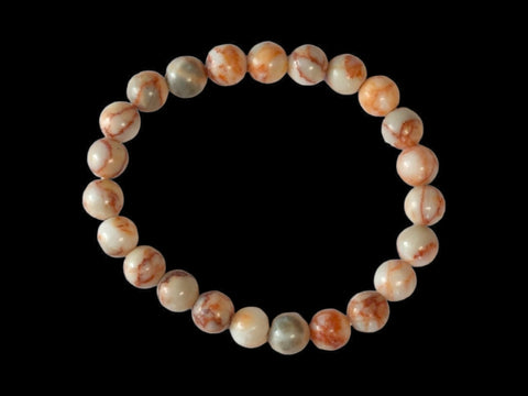 Leopard Skin Jasper 8mm Gemstone Bead Bracelet - Littleton Rock Shop