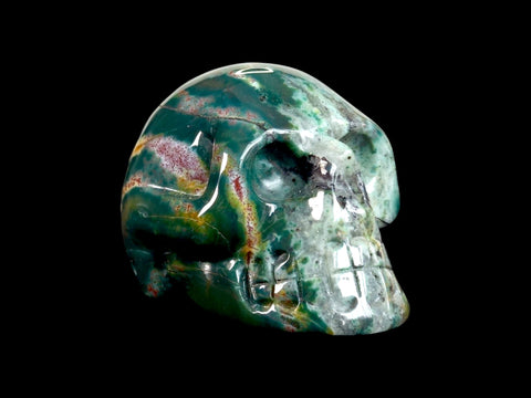 Ocean Jasper Skull (Large) - Littleton Rock Shop