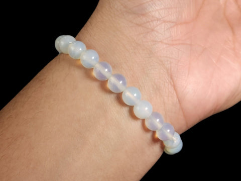 Opalite 8mm Gemstone Bead Bracelet - Littleton Rock Shop