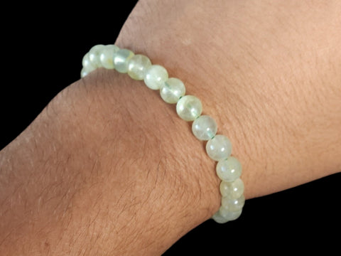 Prehnite 6mm Gemstone Bead Bracelet - Littleton Rock Shop