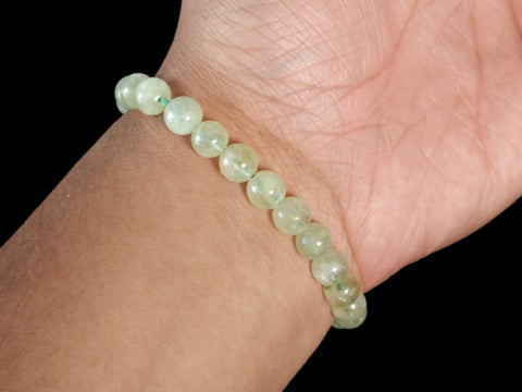 Prehnite 6mm Gemstone Bead Bracelet - Littleton Rock Shop