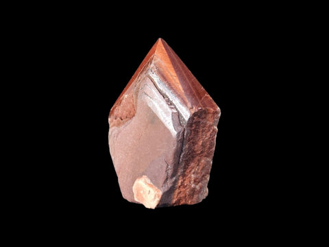 Red Tiger's Eye Half-Rough Cut-Base Point (3") - Littleton Rock Shop