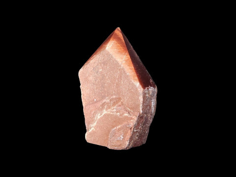 Red Tiger's Eye Half-Rough Cut-Base Point (3") - Littleton Rock Shop