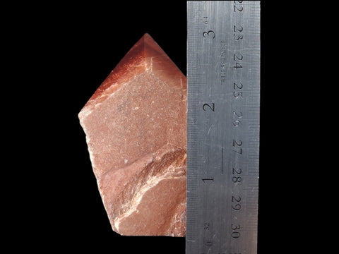 Red Tiger's Eye Half-Rough Cut-Base Point (3") - Littleton Rock Shop