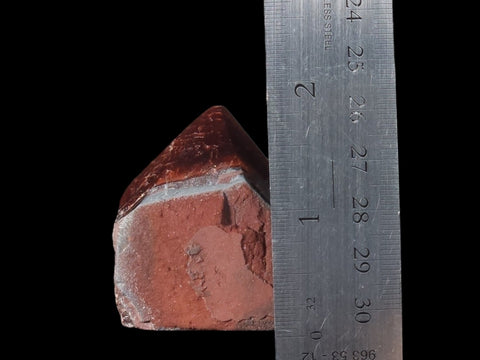 Red Tiger's Eye Half-Rough Cut-Base Point (3") - Littleton Rock Shop