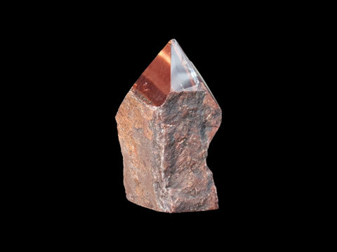 Red Tiger's Eye Half-Rough Cut-Base Point (3") - Littleton Rock Shop