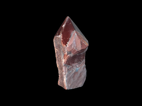 Red Tiger's Eye Half-Rough Cut-Base Point (3") - Littleton Rock Shop