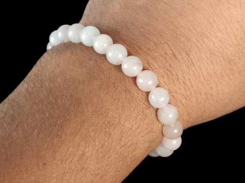 Rose Quartz 8mm Gemstone Bead Bracelet - Littleton Rock Shop