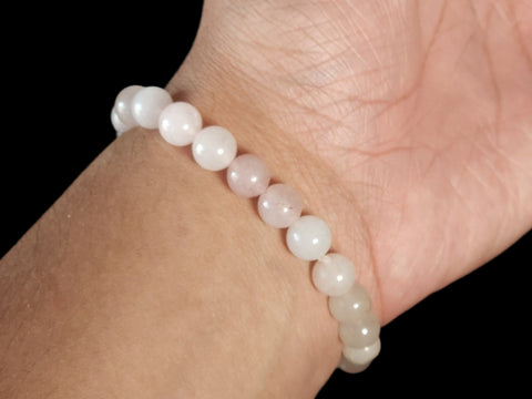 Rose Quartz 8mm Gemstone Bead Bracelet - Littleton Rock Shop