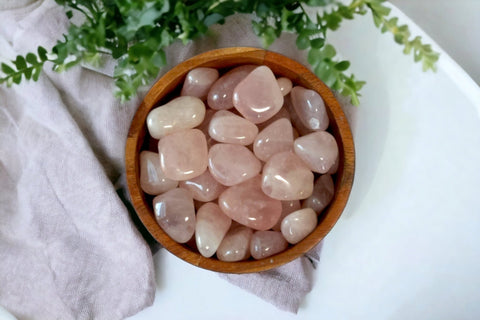 Rose Quartz Tumbled Stone - Littleton Rock Shop