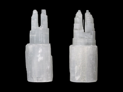 Selenite Twin Tower (6") - Littleton Rock Shop