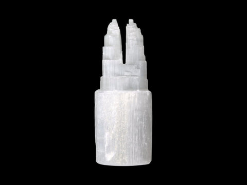 Selenite Twin Tower (6") - Littleton Rock Shop