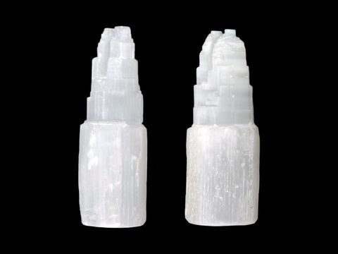 Selenite Twin Tower (6") - Littleton Rock Shop