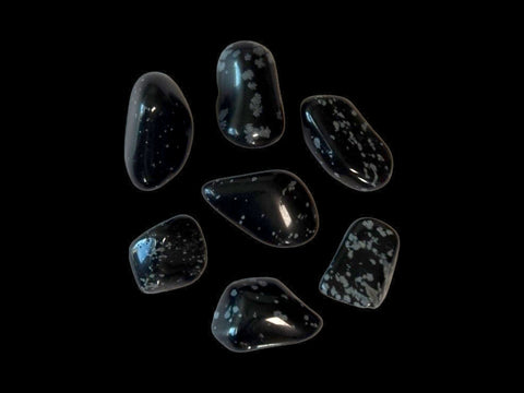 Snowflake Obsidian Tumbled Stone - Littleton Rock Shop