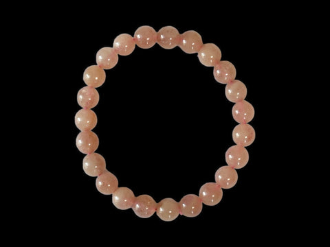 Strawberry Quartz 8mm Gemstone Bead Bracelet - Littleton Rock Shop