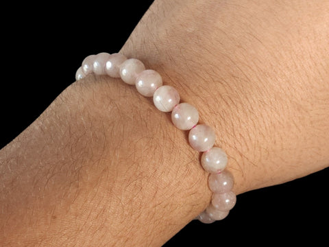 Strawberry Quartz 8mm Gemstone Bead Bracelet - Littleton Rock Shop