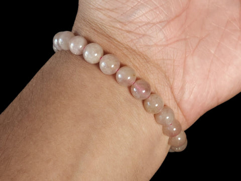 Strawberry Quartz 8mm Gemstone Bead Bracelet - Littleton Rock Shop