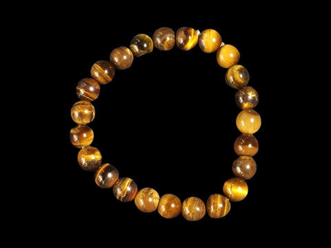 Tiger's Eye 8mm Gemstone Bead Bracelet - Littleton Rock Shop