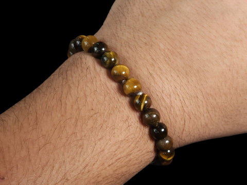 Tiger's Eye 8mm Gemstone Bead Bracelet - Littleton Rock Shop